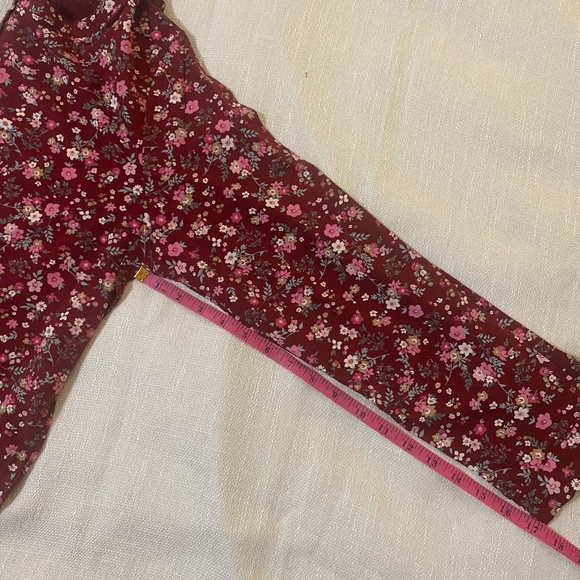 Burgundy Style & Co. Floral Top Size OX - Picture 9 of 9